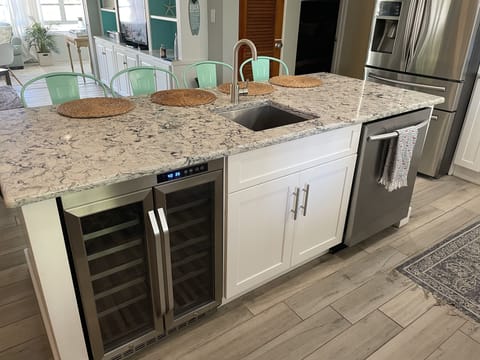 Wine fridge and all new appliances.