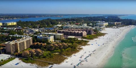 Aerial view of Midnight Cove, Crescent Beach, and the Gulf of Mexico.