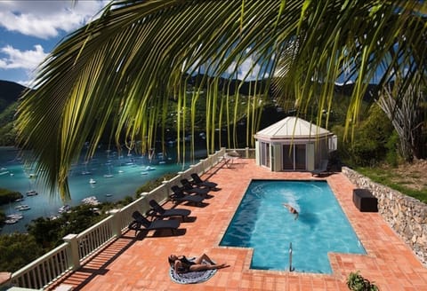  One of the Largest Top 10  Pools on ST.John  Overlooking Coral Bay Harbor
