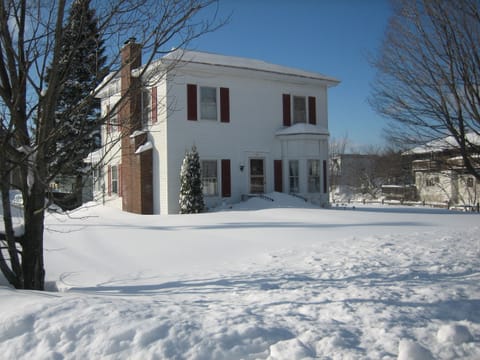 Front of the house during a typical winter day