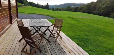 Out door seating with valley view 