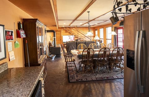 Downstairs living and dining room area