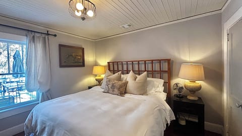 Primary bedroom king side fans and sleep machine