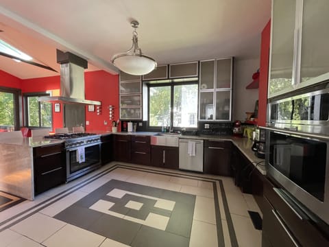 Gorgeous chef with 6 burner professional gas range