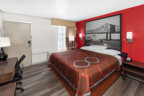 Desk, blackout drapes, iron/ironing board, free cribs/infant beds