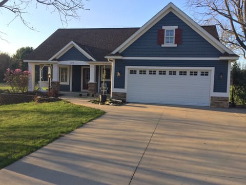 Welcome to Porch Swing a modern 2700 sq ft. farmhouse on 2/3 acre in Saugatuck