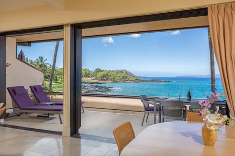 Panoramic ocean views from the lanai in the great room!