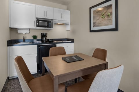 Fridge, microwave, paper towels