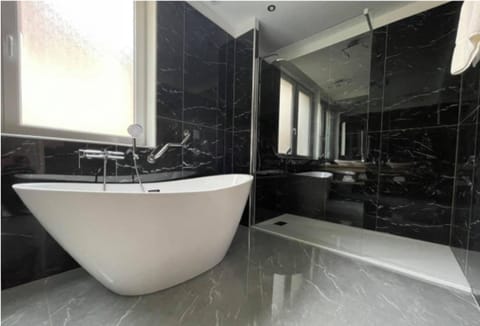 Executive Double Room, 1 Queen Bed, Courtyard Area | Bathroom | Hair dryer, towels, soap, shampoo