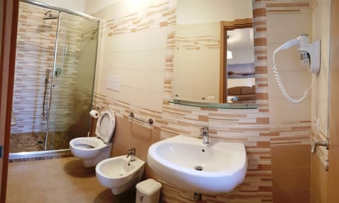 Shower, hydromassage showerhead, hair dryer, bidet