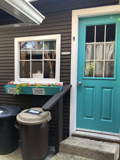 Shared laundry room and recycle containers