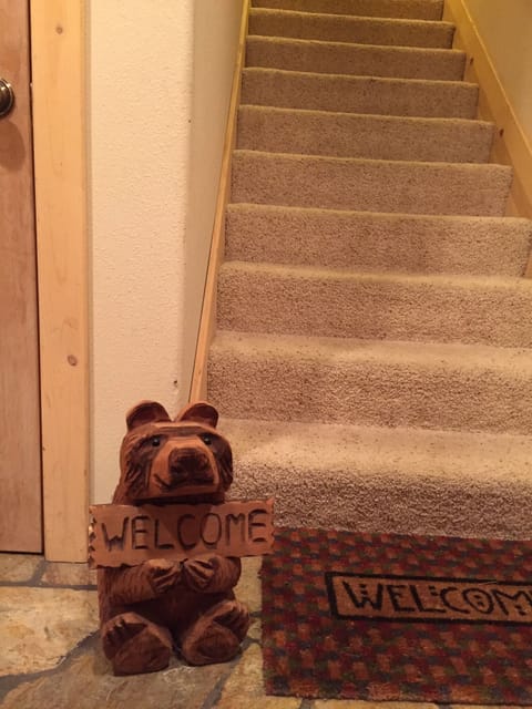 Welcome!  We are across from the recreation center. Enjoy your stay.