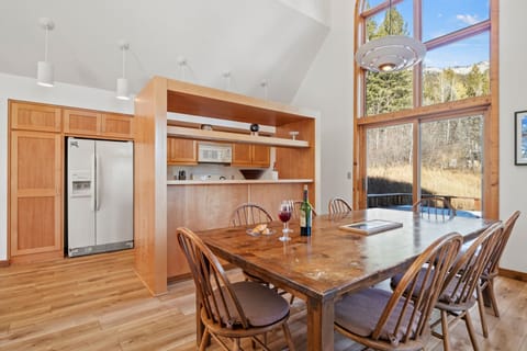 Dining Room View Towards Kitchen & Back Deck