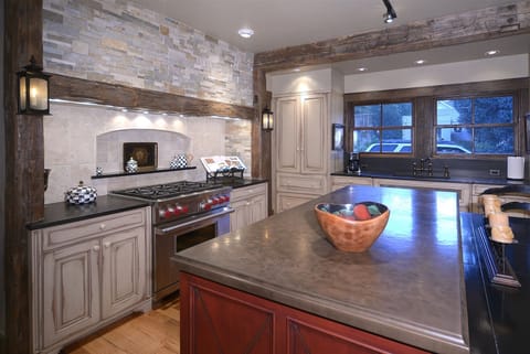 The beautiful kitchen is the perfect spot to whip up a delicious dinner