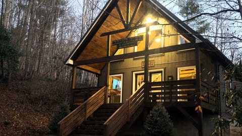 The sunset view from the lodge.
