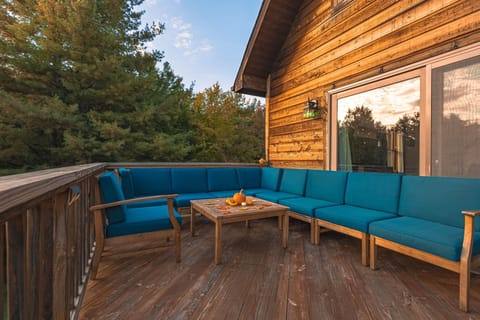 Large sectional on the even larger deck