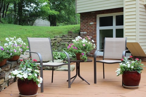 Enjoy your morning coffee on the deck.