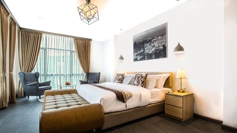 In-room safe, desk, laptop workspace, blackout drapes