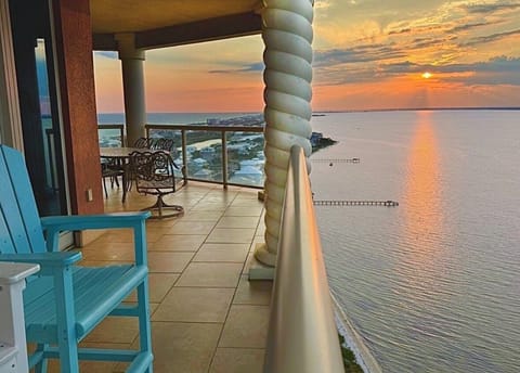 Sunset views from the balcony