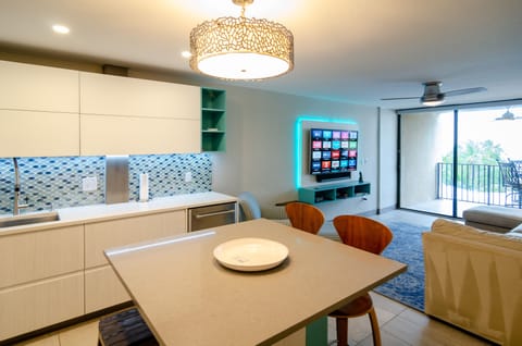 Open format kitchen and living area