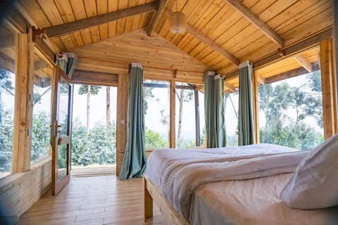 Panoramic Double Room, 1 Queen Bed, Fireplace, Mountain View | Pillowtop beds, in-room safe, iron/ironing board (on request)