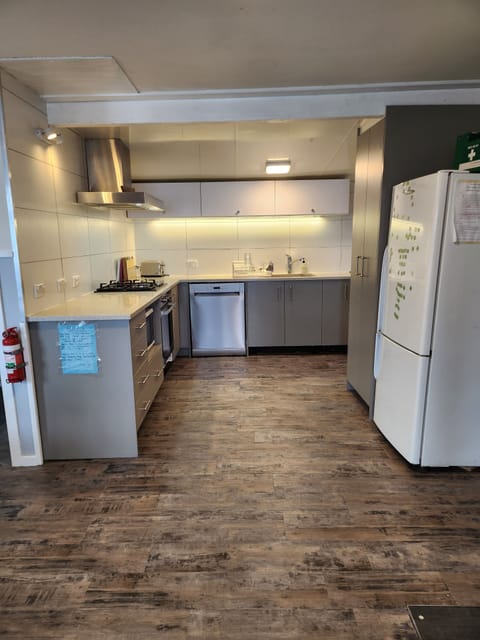 New kitchen with gas cooktop, electric oven, dishwasher, fridge, gas hot water. 
