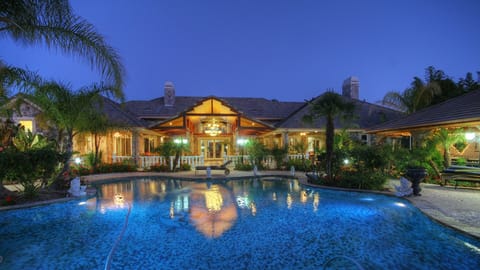 night view back yard
