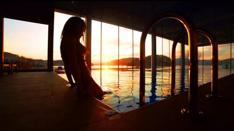Indoor pool, outdoor pool, free cabanas, pool umbrellas