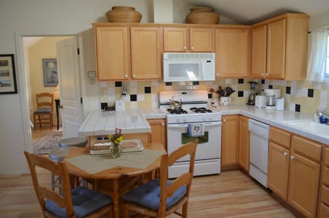 view from kitchen into bedroom