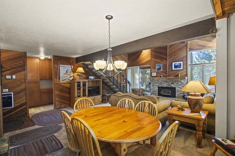 Dining room open to living room