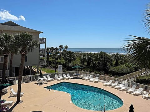 Oceanfront heated pool just steps from the beach