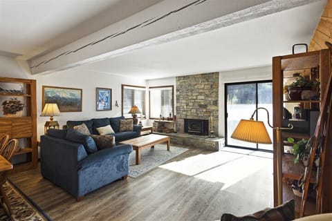 Living Room, wood burning fireplace