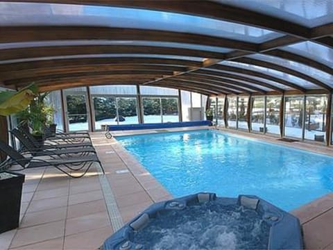 Indoor pool, open 10:00 AM to 8:00 PM, sun loungers