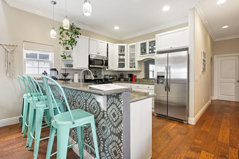 Our kitchen has everything you’ll need to make some yummy, home cooked meals.