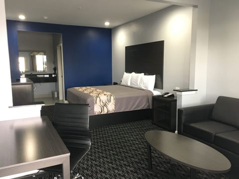 Egyptian cotton sheets, desk, blackout drapes, soundproofing