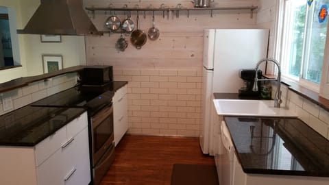 Great kitchen! Induction stove, convection oven, dishwasher, disposal, granite!