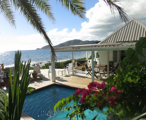 Breathtaking vista of Shell Villa - just feet from the ocean