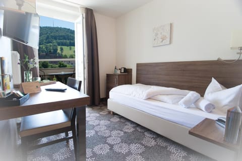 Single Room (Hochrhein) | Hypo-allergenic bedding, blackout drapes, iron/ironing board, free WiFi