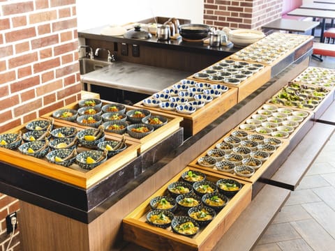 Daily self-serve breakfast for a fee
