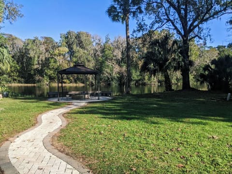 Your Back Yard with Fire Pit on the bank of the Rainbow River...