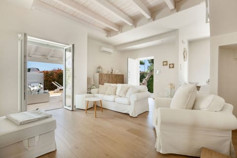 Flat-screen TV, fireplace