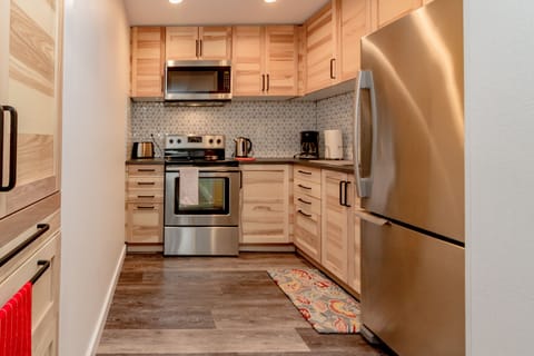 Electric stove, microwave, kettle and coffee maker