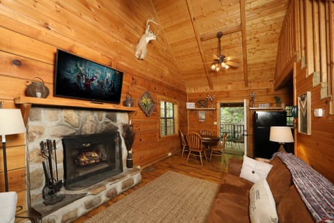 Great room with widescreen TV.