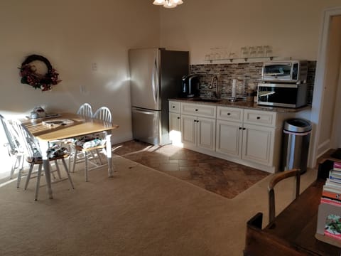 kitchen and dining area