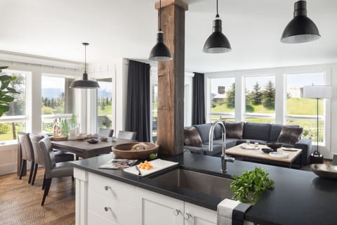 Kitchen and living area