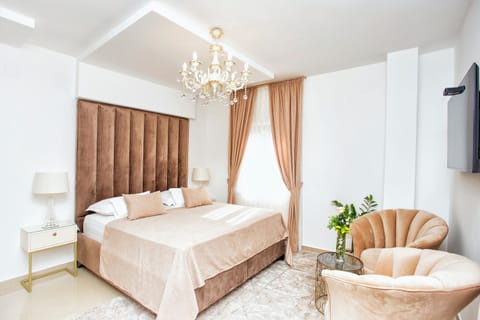 Deluxe Double Room, Sea View | Premium bedding, minibar, in-room safe, individually decorated