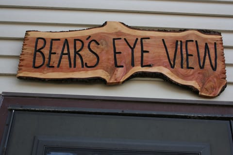 Sign above the front door