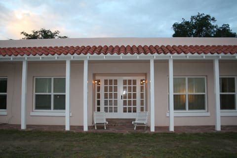 Front doors to your home away from home.  Enjoy the porch and sitting area