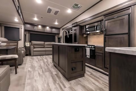 Glamping RV | Living area | 42-inch Smart TV with digital channels, Netflix, Hulu