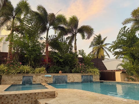 Pool at dusk